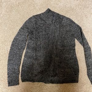 Marled grey Gap brand zip front womens sweater